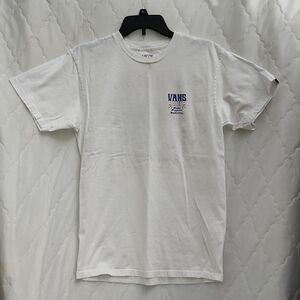 Y2K Vans White and Blue Men's Short Sleeve Tee